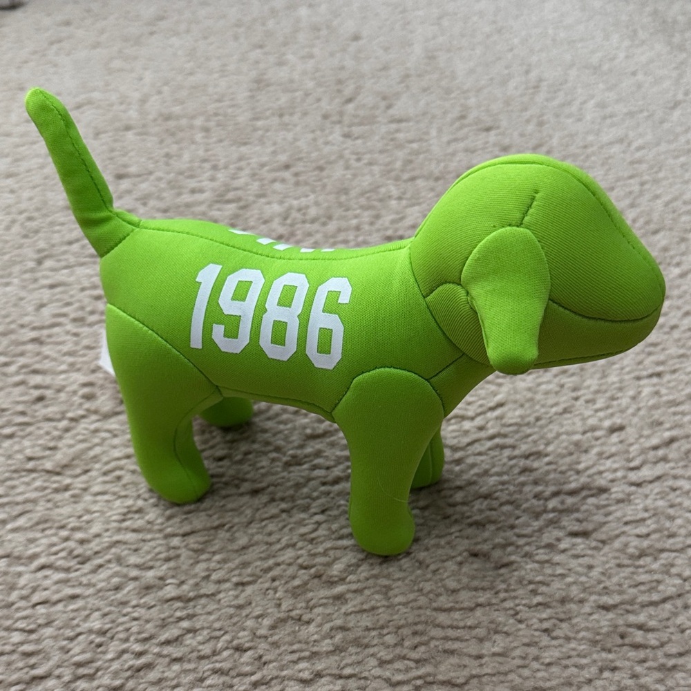 Victoria’s Secret 1986 PINK dog collectible lime green
